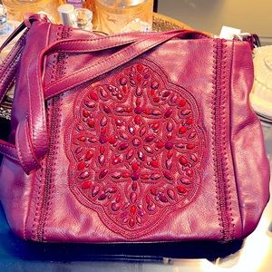 Beautiful Brighton red beaded handbag. NEW with tags